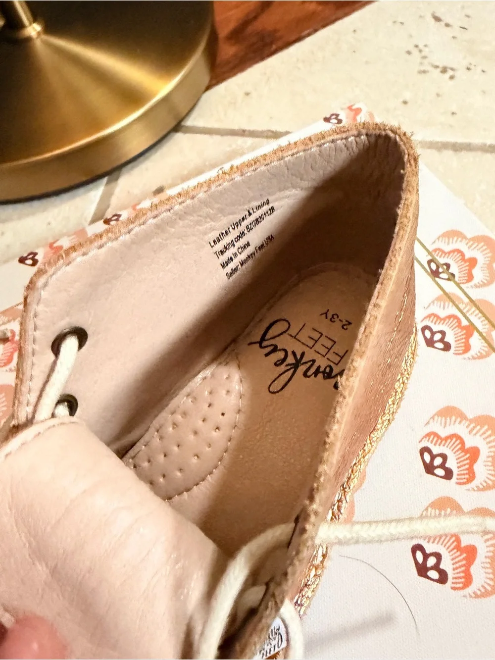 Metallic Bronze Kids Lace-Up Booties